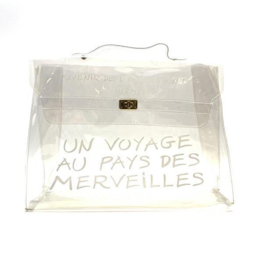 Hermes Vinyl Kelly Clear Transparent Handbag